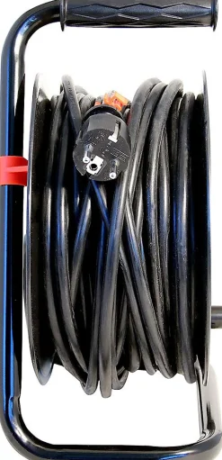 Velamp Enrouleur de câble DIY 4 prises Schuko standards, câble H05VV-F3G1.5MM2, 15M ,CE