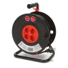 Velamp Enrouleur Électrique-Enrouleur de câble DIY 4 prises Schuko standards, câble H05VV-F3G1.5MM2, 40M ,CE