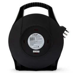 Velamp Enrouleur de câble domestique 4 prises, câble H05VV-F3G1.0MM2, 10M, CE