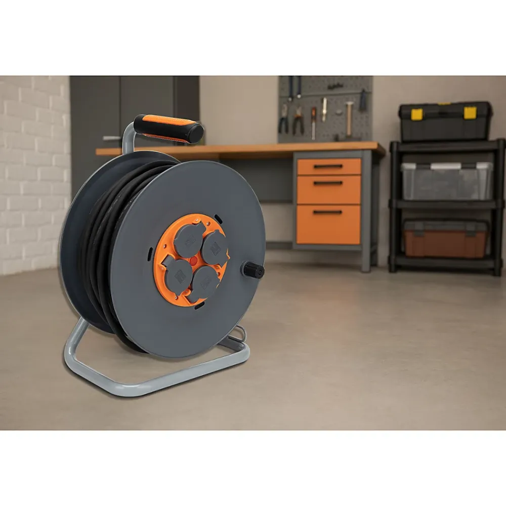 Zenitech Enrouleur de chantier IP44 4 prises 40m