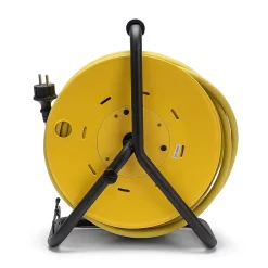 Velamp Enrouleur de chantier, 4 prises, 3G2.5, 40 mètres , NF, IP44. Platine fixe et guide cable