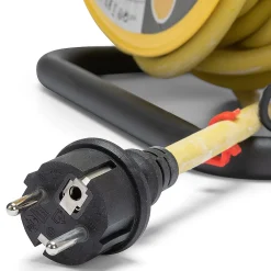 Velamp Enrouleur de chantier, 4 prises, 3G2.5, 40 mètres , NF, IP44. Platine fixe et guide cable