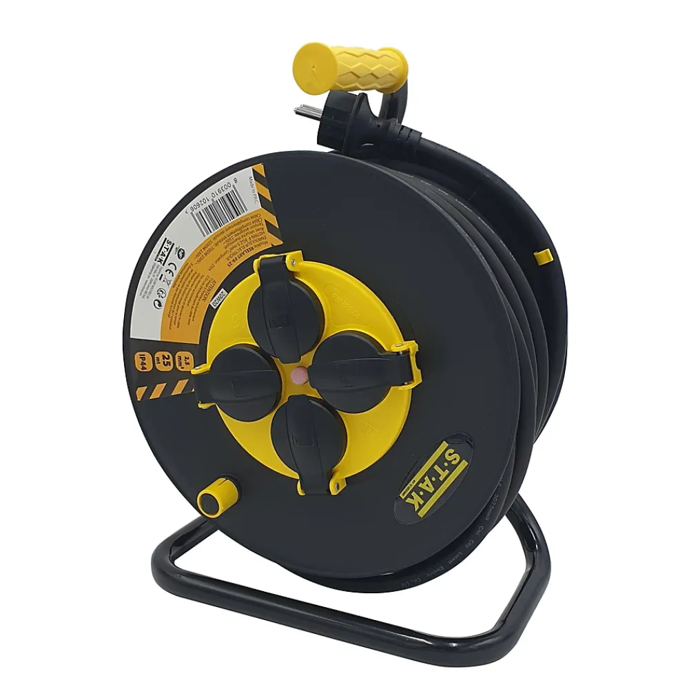 Velamp Enrouleur de chantier, 4 prises, 3G2.5, 40mètres , NF, IP44