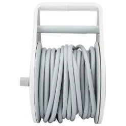 Zenitech Enrouleur Électrique-Enrouleur domestique Schuko 3 prises 7m - Gris -
