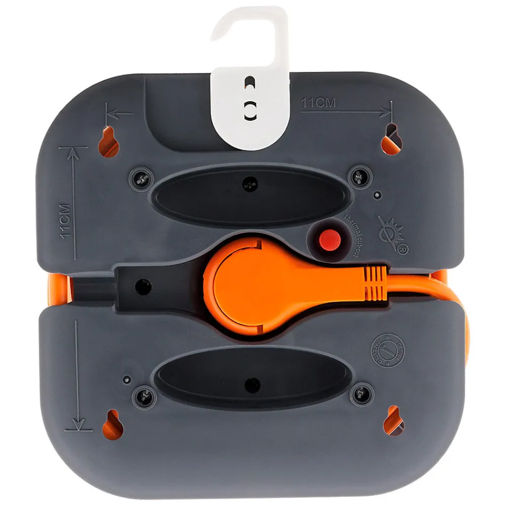 Zenitech Enrouleur domestique 4x2P+T - 7m orange