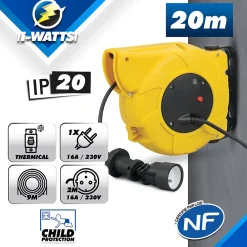 I-Watts Enrouleur électrique automatique 20M-3g1.5-HO5