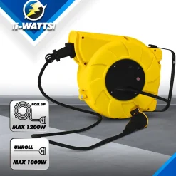 I-Watts Pro Enrouleur électrique automatique mural 11m-3g1.5mm - HO7