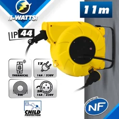 I-Watts Pro Enrouleur électrique automatique mural 11m-3g1.5mm - HO7