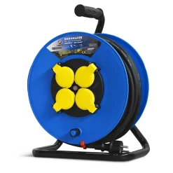 I-Watts Pro Enrouleur Électrique-Enrouleur électrique 25m 4 prises IP44 - Cable h07en-3g1.5mm²-25m - 3200W déroulé