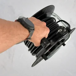 Horoz Electric Enrouleur Électrique-Enrouleur électrique 20 m, 4 prises, type E, 3x1,5 mm², IP44 - rallonge pour jardin et atelier HOROZ