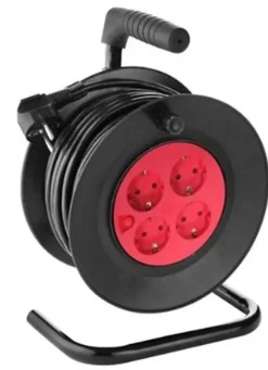 Horoz Electric Transformateur, Convertisseur Et Chargeur Usb-Enrouleur électrique 4 prises 16A L.15 mètres Protection anti-surcharge