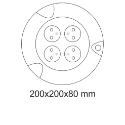 Arcotec Enrouleur 5m H05VV-F 3G1.5mm² - 4 prises 16A - garantie 2 ans