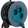 Zenitech Enrouleur Électrique-Enrouleur 12m 3 prises + 2USB - bleu -