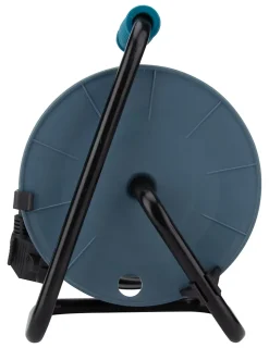 Zenitech Enrouleur Électrique-Enrouleur 12m 3 prises + 2USB - bleu -