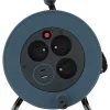 Zenitech Enrouleur Électrique-Enrouleur 12m 3 prises + 2USB - gris -