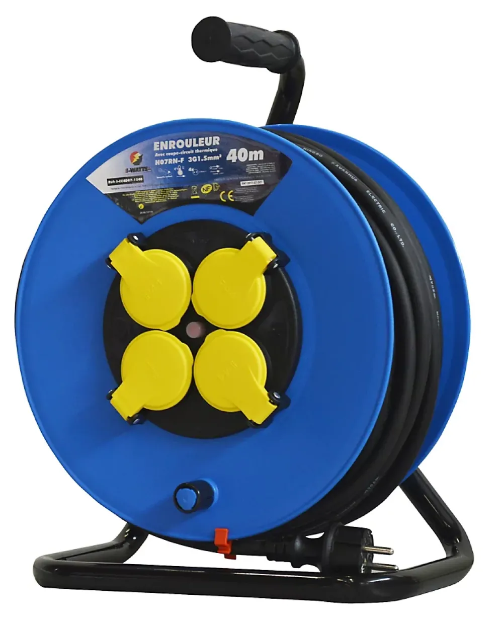 I-Watts Pro Enrouleur Électrique-Enrouleur 4prises-h07rn-3g1.5mm²-40m -