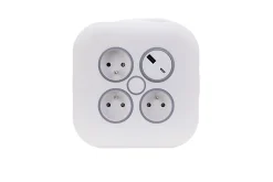 Zenitech Enrouleur 3 prises + 2 USB-A/C -