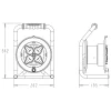 Arcotec Enrouleur Électrique-Enrouleur PRO de chantier 3G2.5 25m IP44 platine fixe (anti twist) - câble H07RN-F- 4 prises 16A - garantie 2 ans