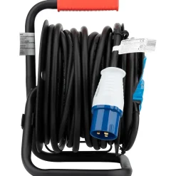 Protec Enrouleur Schuko/CEE P17 20m - Noir/Bleu -