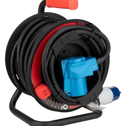 Protec Enrouleur Schuko/CEE P17 20m - Noir/Bleu -