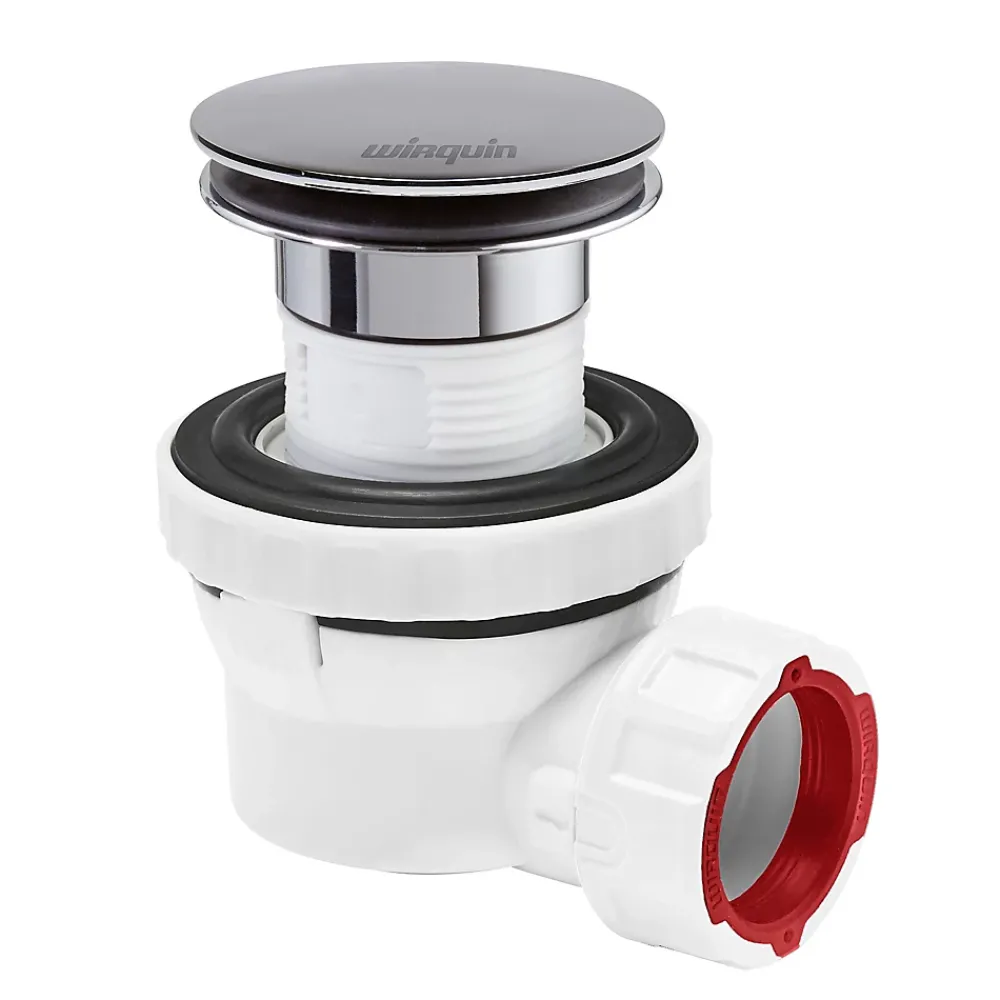 Wirquin Ensemble bonde et siphon de lavabo Nano 6.7 Sortie Ø32 mm - 1/4 de tour