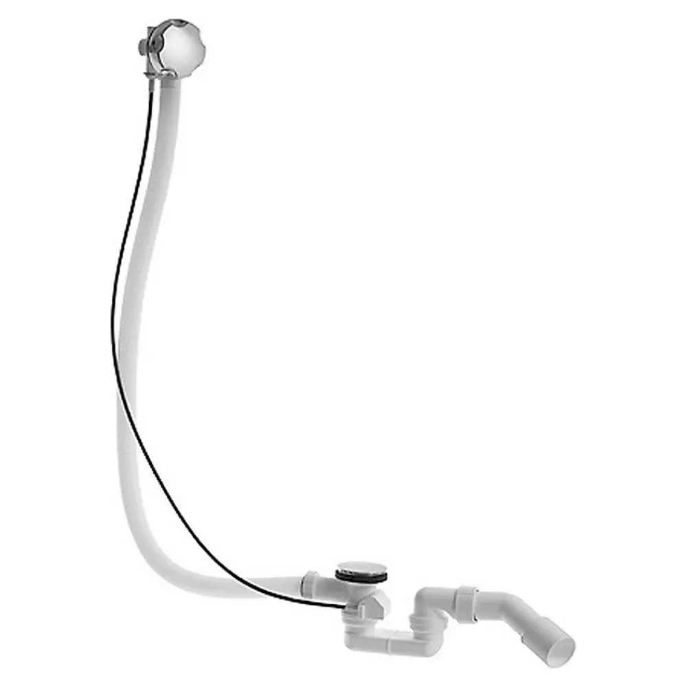 Duravit Evacuation De Baignoire-Ensemble de vidage siphon + trop-plein, Chrome, réglable - 8x40-88cmx18-50cm