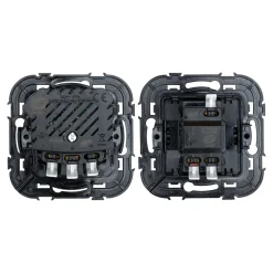 Jacobsen Ensemble double interrupteur + 1 prise avec terre affleurante + 1 prise USB-A+C Espen noir composable