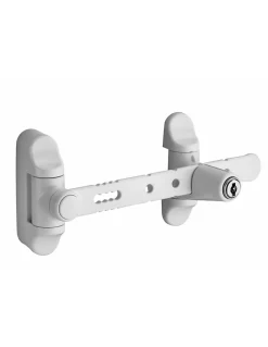 Thirard Entrebailleur à clé pour fenêtre 1 à 2 vantaux, 158mm, laqué blanc, 2 clés -