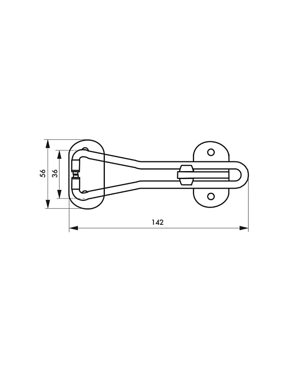 Thirard Entrebâilleur De Porte-Entrebailleur pour porte d'entrée, taquet d'arrêt, 142mm, blanc -