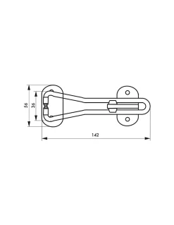 Thirard Entrebailleur pour porte d'entrée, taquet d'arrêt, 142mm, inox -