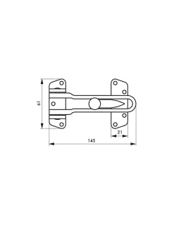 Thirard Entrebâilleur pour porte d'entrée à recouvrement, taquet d'arrêt, 145mm, nickelé -