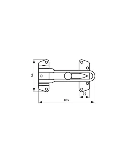Thirard Entrebâilleur pour porte d'entrée, taquet d'arrêt, 105mm, noir -