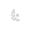 Thirard Equerre de chaise pour porte, 40x40x15mm, acier zingué -