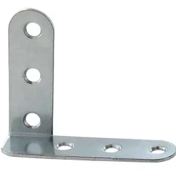 Vynex Equerre de chassis coudée droite Diall acier zingué 40 mm