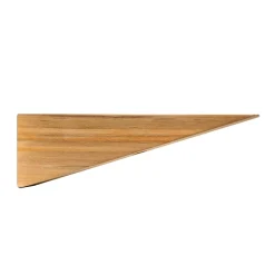 Woodbord Equerre en Bois Teck Huilée - 18x55x175mm - Fixation pour Etagère Murale (lot de 2)