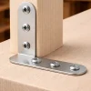 Diall Equerre De Fixation-2 Equerres contre coudée L. 80 x H. 16 x EP. 65 mm