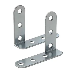 Diall Equerre De Fixation-2 Equerres contre coudée L. 80 x H. 16 x EP. 65 mm