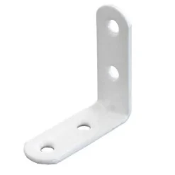 Diall 4 Equerres de chaise Acier Blanc l.14 x H.50 x P.50 mm
