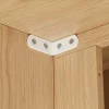 Diall 4 Equerres de chaise Acier Blanc l.14 x H.30 x P.30 mm