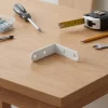Diall 4 Equerres de chaise Acier Blanc l.14 x H.40 x P.40 mm