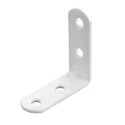 Diall 4 Equerres de chaise Acier Blanc l.14 x H.40 x P.40 mm