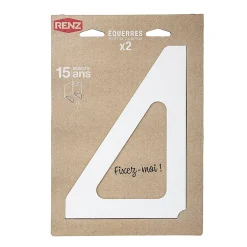Renz Equerres murales Blanc neige brillant RAL 9016B