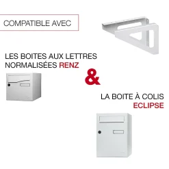 Renz Equerres murales Blanc neige brillant RAL 9016B