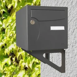 Renz Support De Boîte Aux Lettres-Equerres murales Gris anthracite mat RAL 7016 M