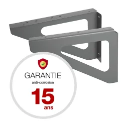 Renz Support De Boîte Aux Lettres-Equerres murales gris clair RAL 7037M