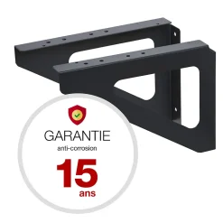 Renz Support De Boîte Aux Lettres-Equerres murales Noir mat RAL 9005MT