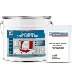 Procom Etanchéité Du Mur Intérieur-Etancheite sous carrelage, KIT douche, salle de bain, pièce humide - résine d'imperméabilisation, protection à l'eau - -10 l