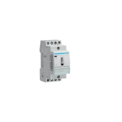 Hager Autre Commande Modulaire-Etc425 Contacteur Jour Nuit Triphasé Pour Heures Creuses 4no - 25a - Bobine 230 Vac - Bornes à Vis - 2 Modules