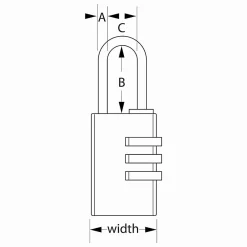 Master Lock 7630EURD Cadenas à Combinaison Programmable en Aluminium, gris, 3 x 6,5 x 1,3 cm