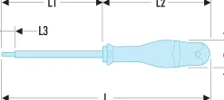 Facom Tournevis D'Électricien-Tournevis Protwist Plat 3,5 x 75 Isolé 1000 V - AT3.5X75VE